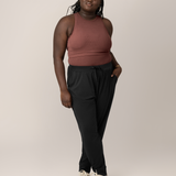 Ribbed Bamboo Racerback Nursing Tank | Redwood