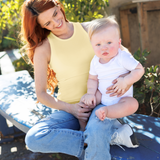 Ribbed Bamboo Racerback Nursing Tank | Butter Yellow