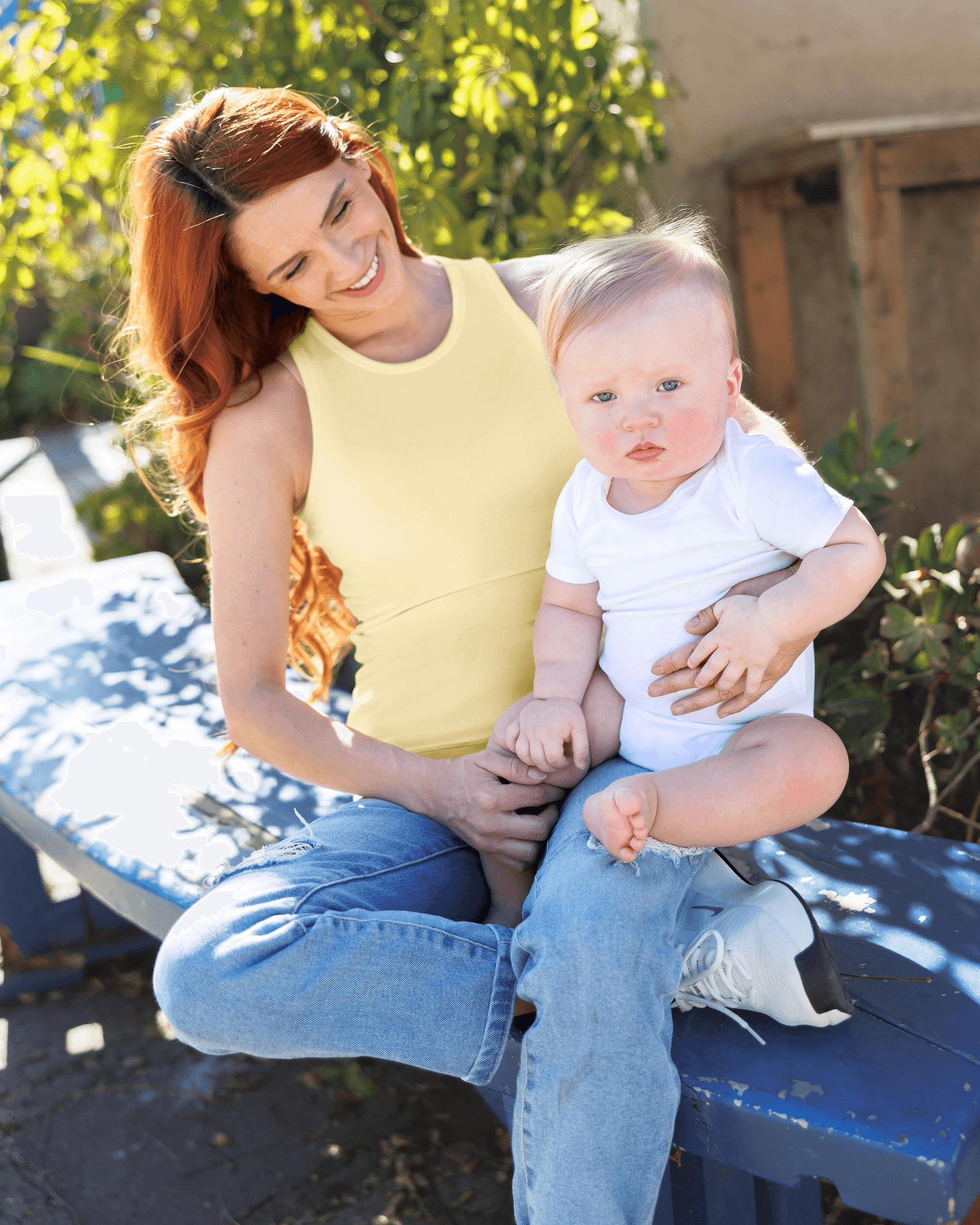 Ribbed Bamboo Racerback Nursing Tank | Butter Yellow | Milk & Baby