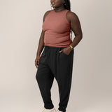 Bamboo Maternity & Postpartum Jogger | Black | Milk & Baby