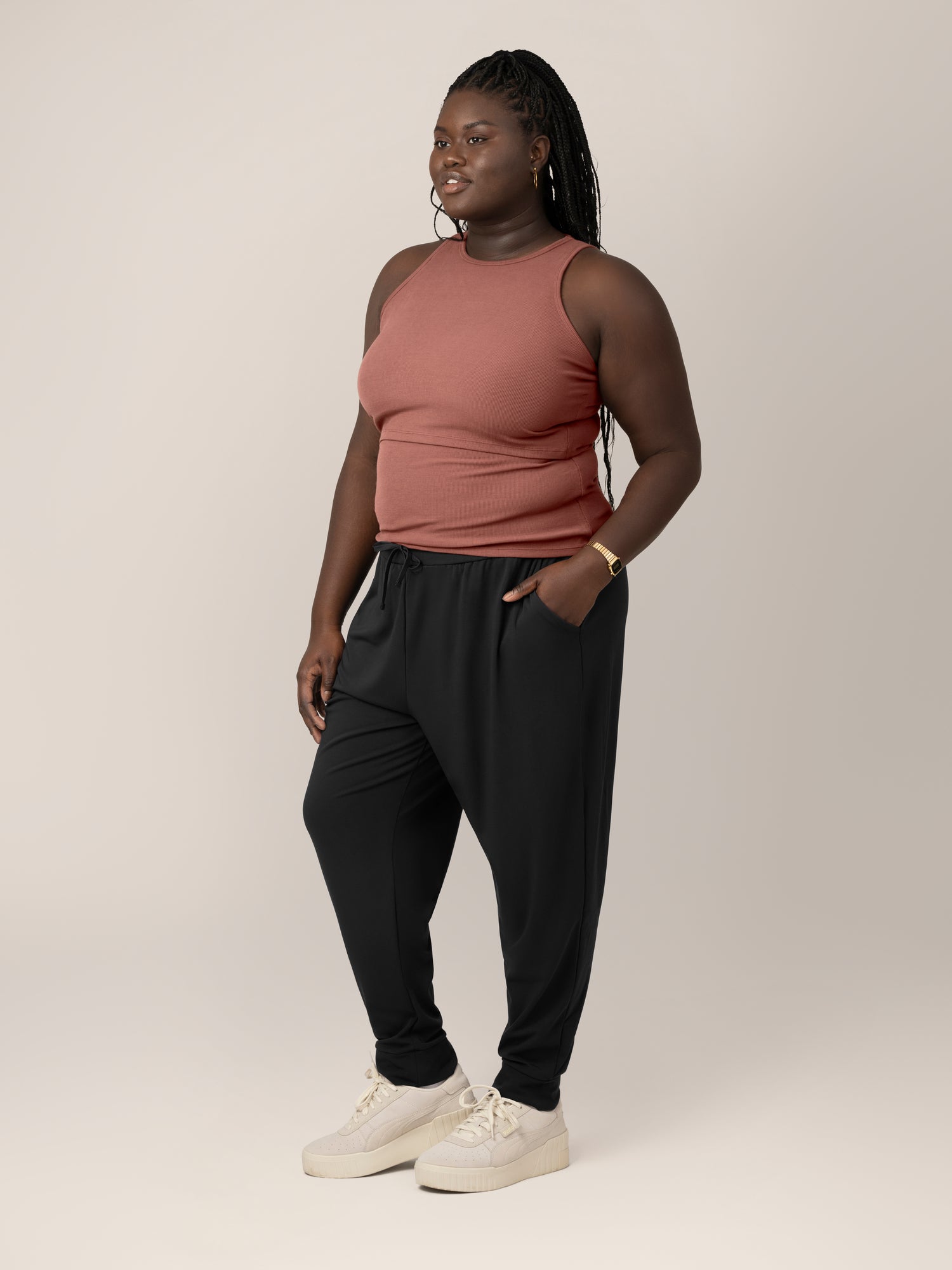 Bamboo Maternity & Postpartum Jogger | Black | Milk & Baby