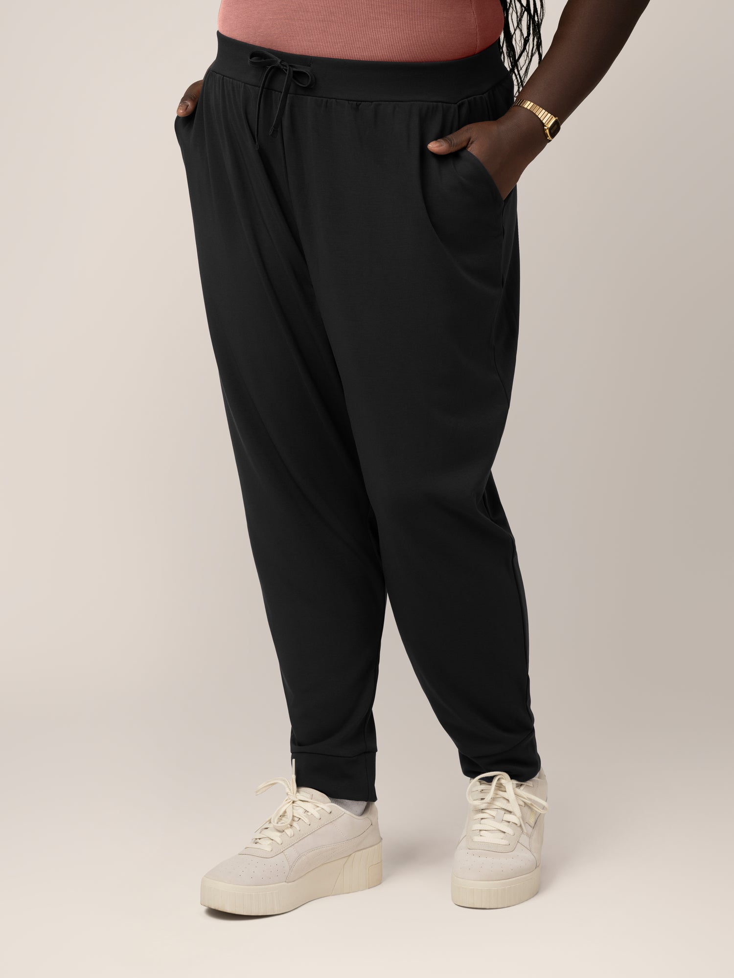 Bamboo Maternity & Postpartum Jogger | Black | Milk & Baby