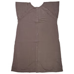 Ribbed Cocoa Brown Labor & Delivery Gown, stretchy and breathable design for comfort during labor.