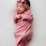 Rose Knotted Newborn Baby Gown