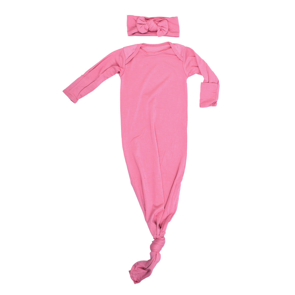 Rose Knotted Newborn Baby Gown