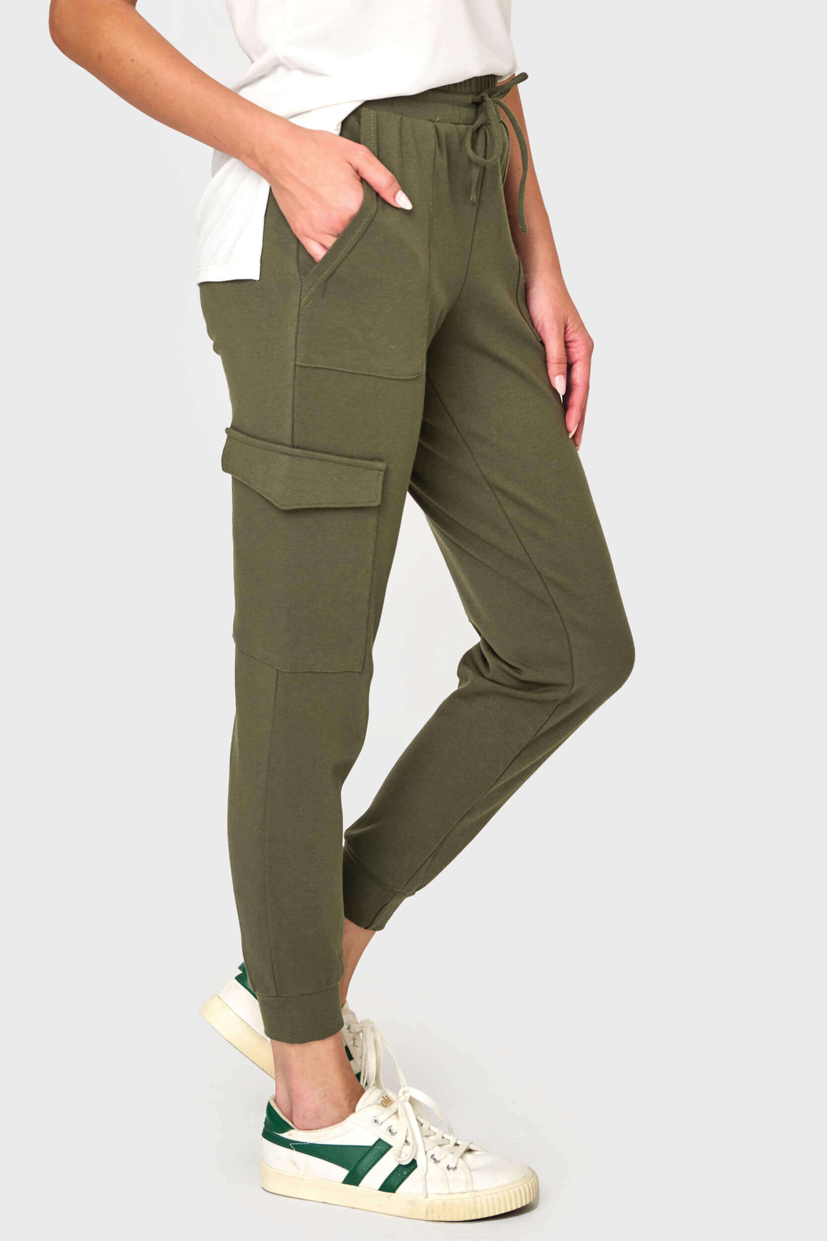 Essential Soft Ponte Cargo Jogger | Milk & Baby