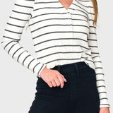 The Amelia Ribbed Henley | Milk & Baby