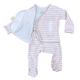Heart2Heart Skin-to-Skin Onesie Pink/White Stripe