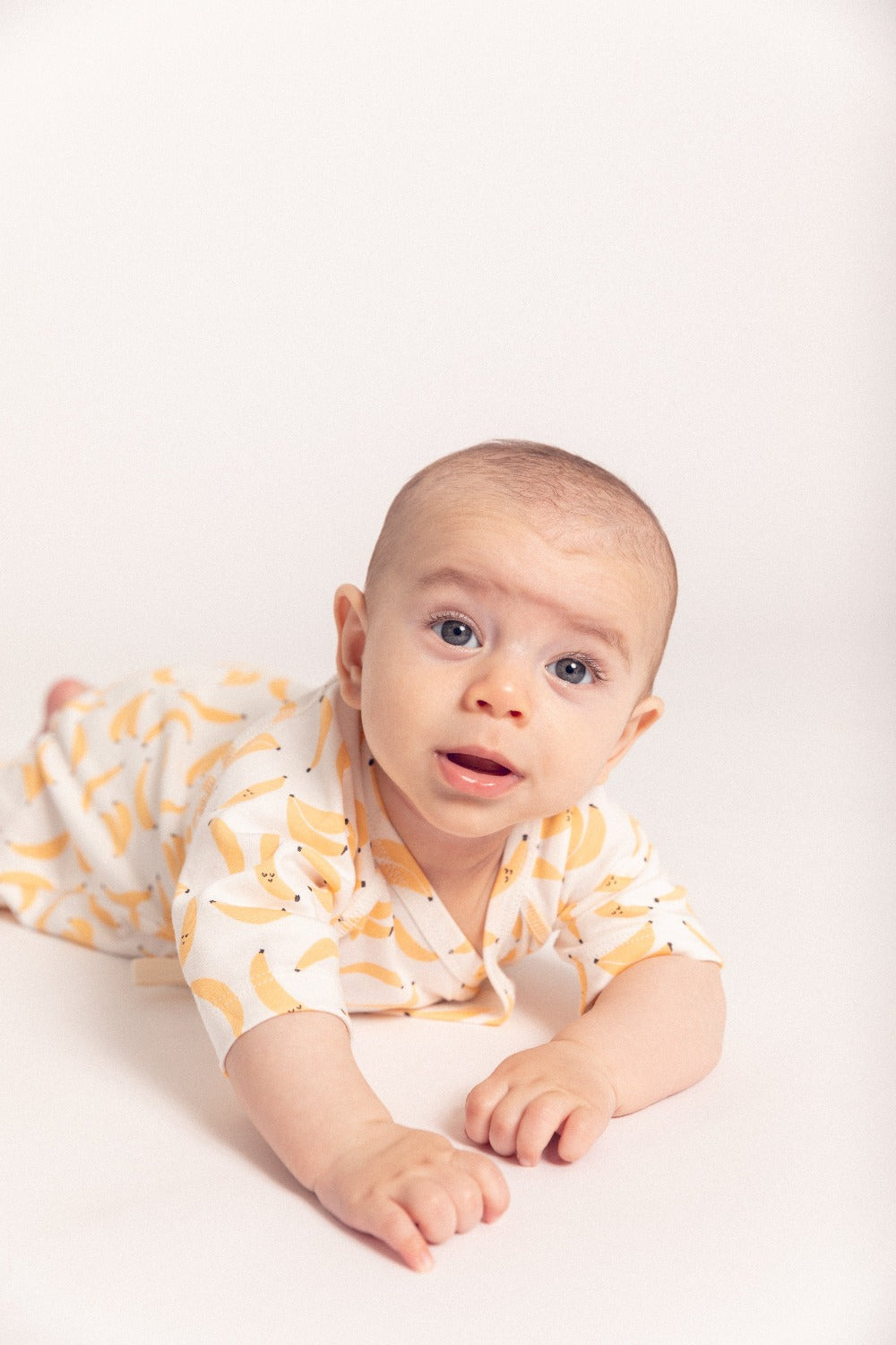 Banana Print Baby Kimono Style Onesie | Milk & Baby