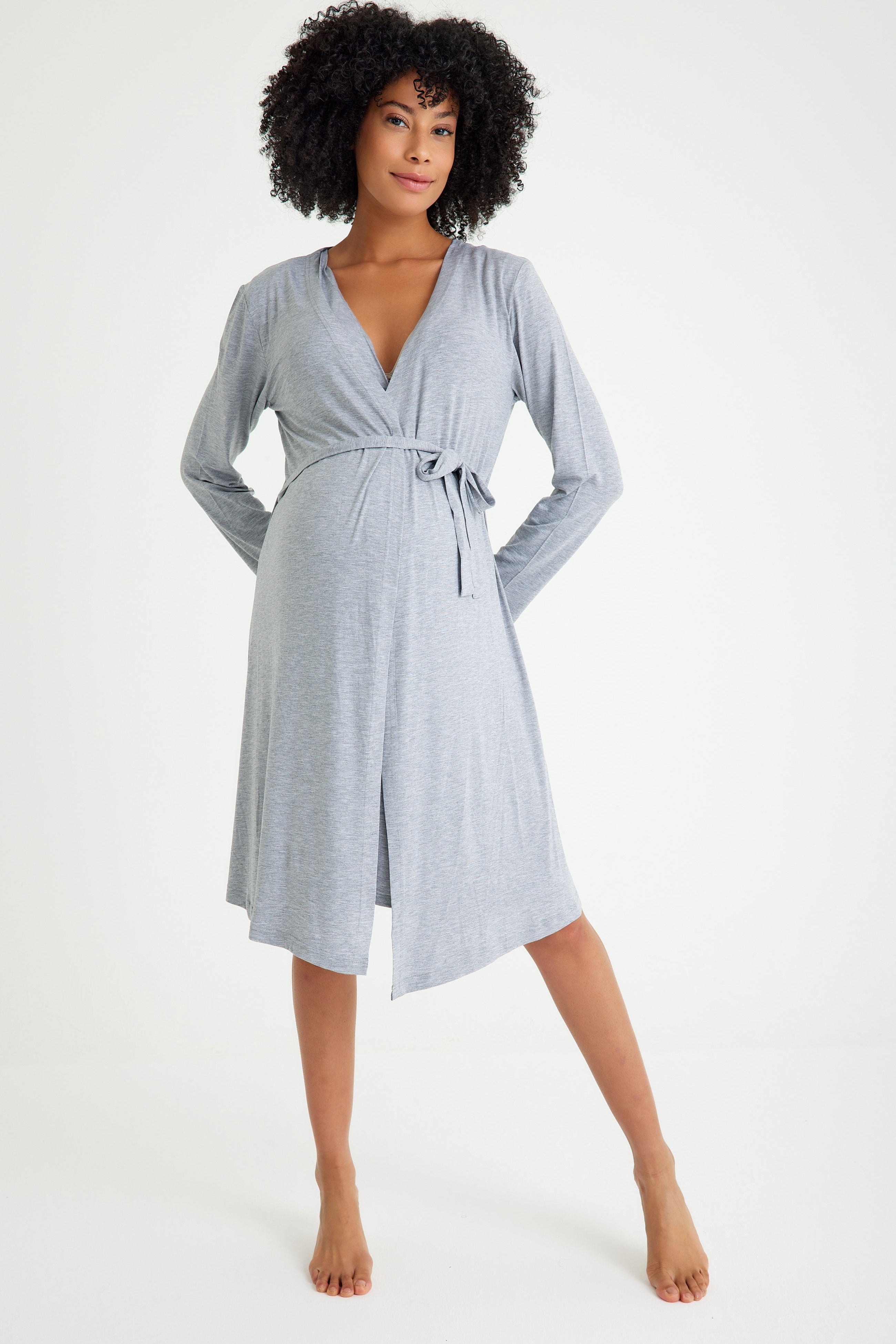 Sleep Well Maternity/Nursing Nightgown Robe Set – Milk Baby