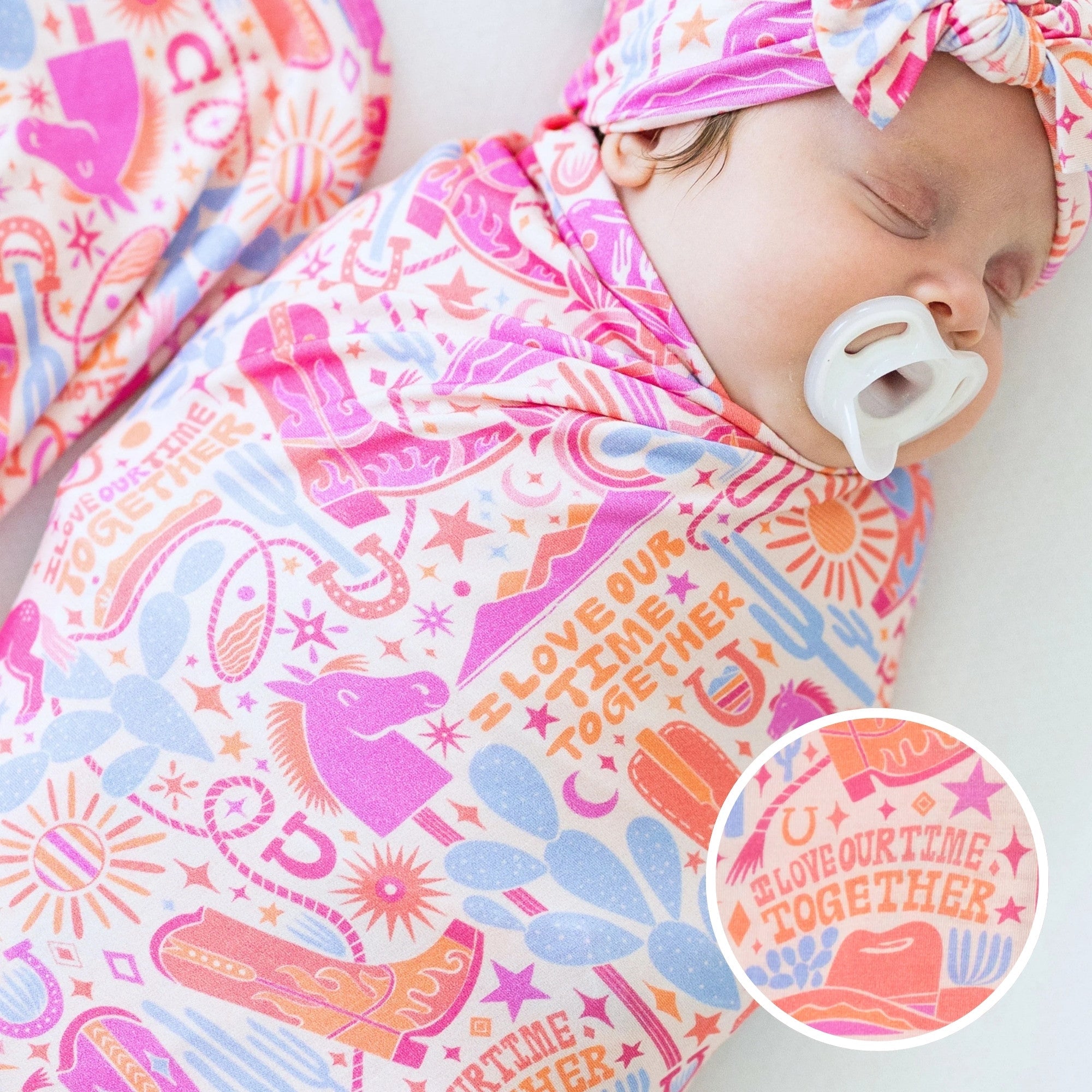 Saddle Up | The Forever Swaddle Blanket | Milk & Baby