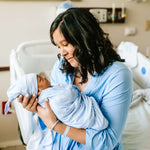 Samuel Dusty Blue | Mommy Robe | Milk & Baby