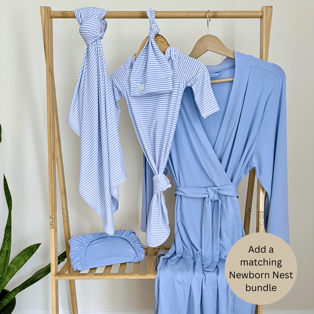 Samuel Dusty Blue | Mommy Robe | Milk & Baby