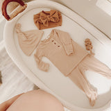 Riley Outfit and Hat Set | Sand | Milk & Baby