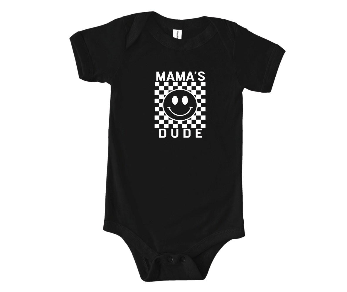 Mama's Dude Checkered Onesie | Milk & Baby