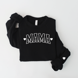 Mama with Hearts Varsity Sweatshirt