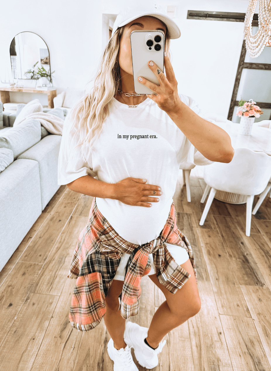 In my pregnant era minimal tee | Milk & Baby