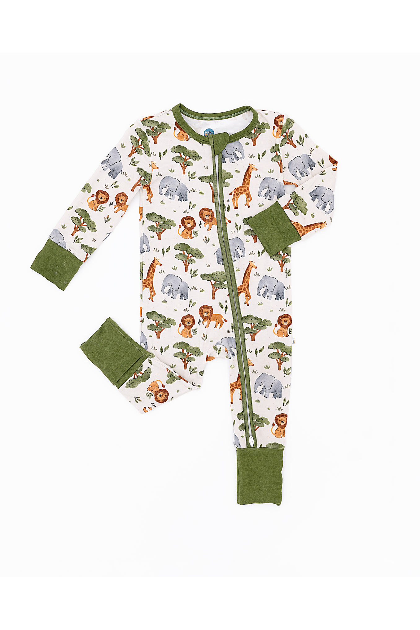 It's a Jungle Out There | Bamboo One Piece Zip Pajama | WHY BIRD & BEAN?Bird & Bean creates premium bamboo pajamas designed for comfort and durability. Made from the highest quality, extra soft bamboo viscose fabric, these baby and kid's pajamas feature a