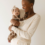 Golden Grid | Women's Bamboo Pajamas Milk & Baby