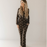 Charcoal & White ff Smile | Women's Bamboo Pajamas | Milk & Baby