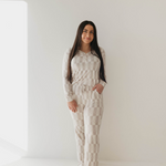 Smile Checkerboard | Women's Bamboo Pajamas | Milk & Baby
