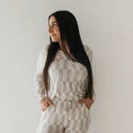 Smile Checkerboard | Women's Bamboo Pajamas | Milk & Baby