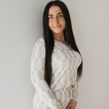 Smile Checkerboard | Women's Bamboo Pajamas | Milk & Baby
