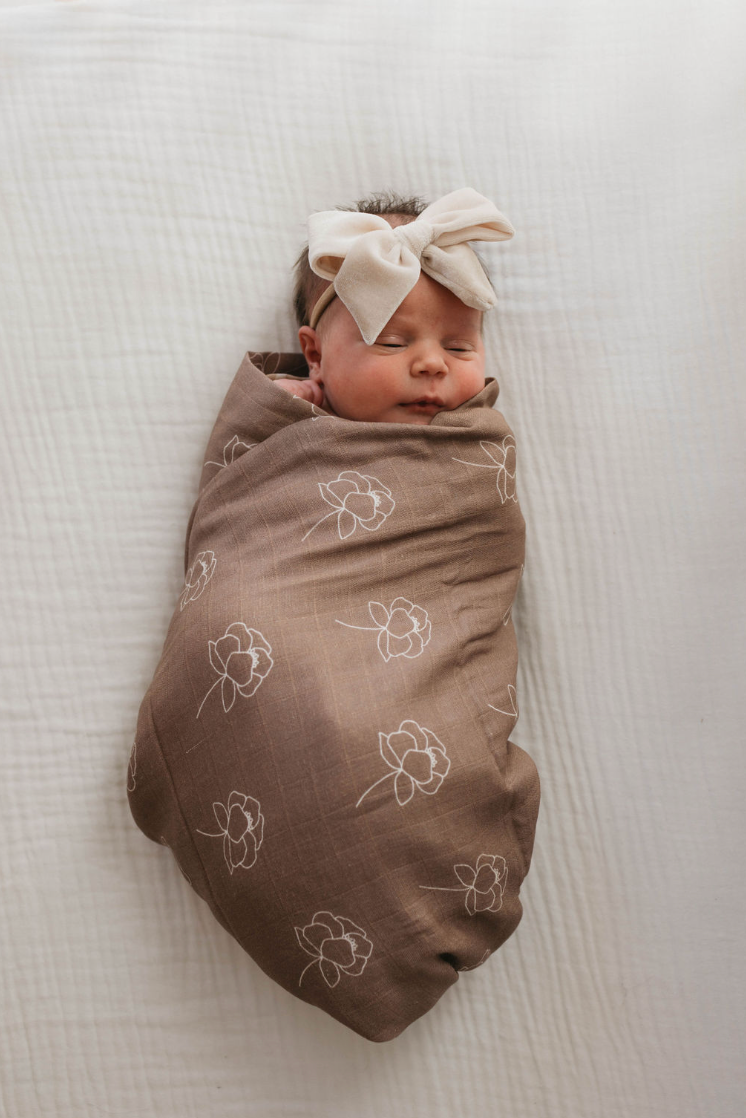 Sweet Dreams Floral | Muslin Swaddle | Milk & Baby