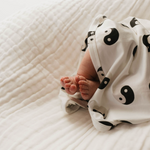 Black & White Yin Yang | Bamboo Swaddle | Milk & Baby