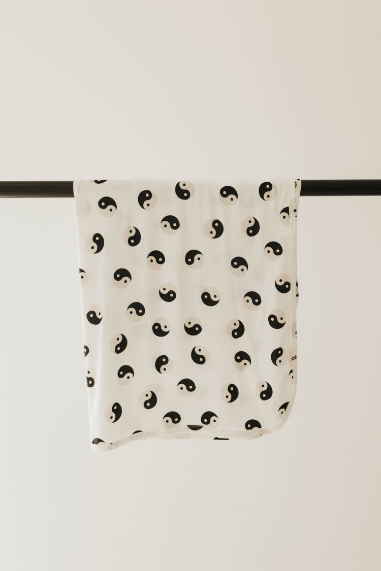 Black & White Yin Yang | Bamboo Swaddle | Milk & Baby