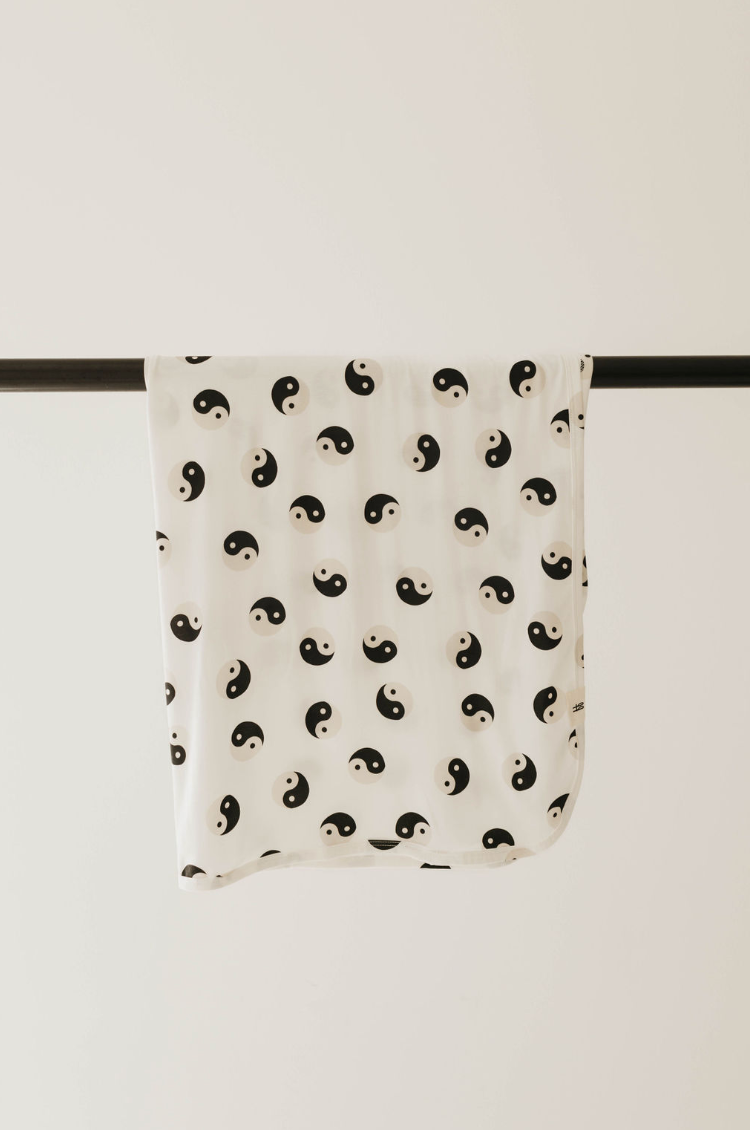 Black & White Yin Yang | Bamboo Swaddle | Milk & Baby