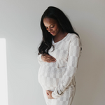 Smile Checkerboard | Women's Bamboo Pajamas | Milk & Baby
