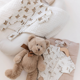 Kendy x FF Bears | Zip Bamboo Baby Pajamas Milk & Baby