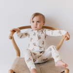 Kendy x FF Bears | Zip Bamboo Baby Pajamas Milk & Baby