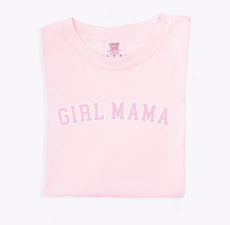 Girl Mama Bold Outline Varsity Tee