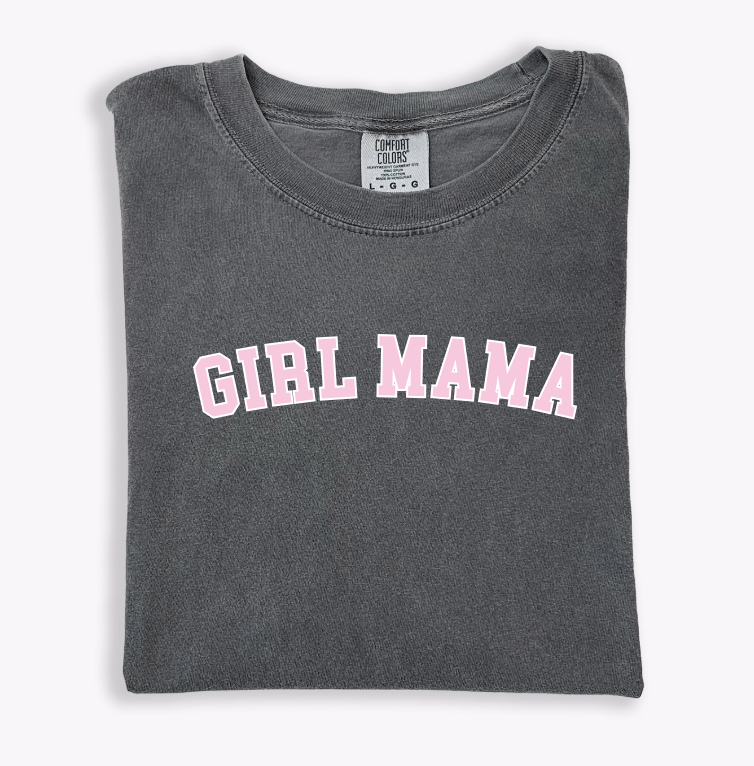 Girl Mama Bold Outline Varsity Tee