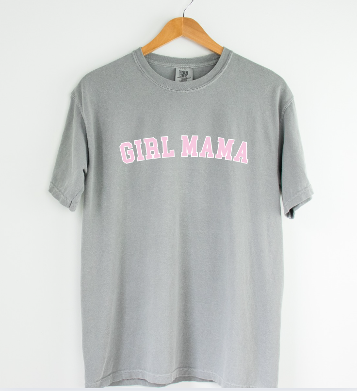 Girl Mama Bold Outline Varsity Tee