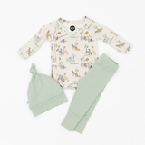Soft Savannah  | Take Me Home Bamboo Set – Newborn Outfit (3-Piece)