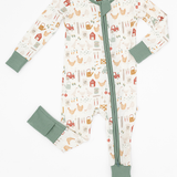 Farm Fresh | Bamboo One Piece Zip Pajama