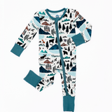 Into the Wild | Bamboo One Piece Zip Pajama