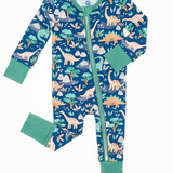 Arlo Dino | Bamboo One Piece Zip Pajama