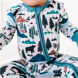 Into the Wild | Bamboo One Piece Zip Pajama