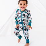 Into the Wild | Bamboo One Piece Zip Pajama