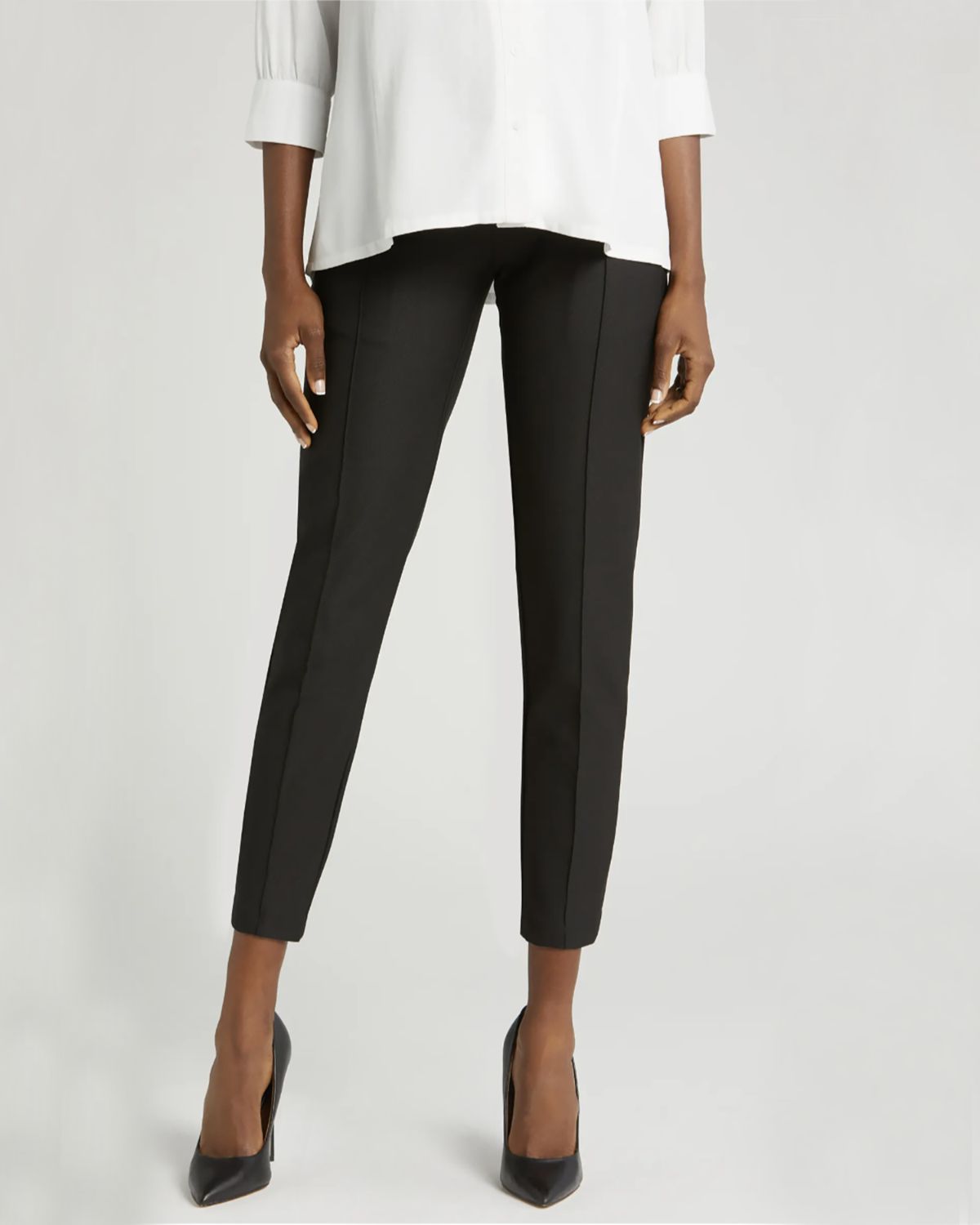 Slim Leg Maternity Work Pants in Black | Milk & Baby