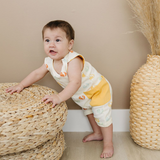 Smiley Bolts | GOTS Certified Organic Cotton Sleeveless Romper
