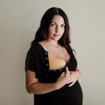 Black Ribbed Labor & Delivery Gown | Milk & Baby
