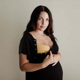 Black Ribbed Labor & Delivery Gown | Milk & Baby