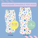 Snugababe Swaddle™ Sleep Pod | Colorful Hearts