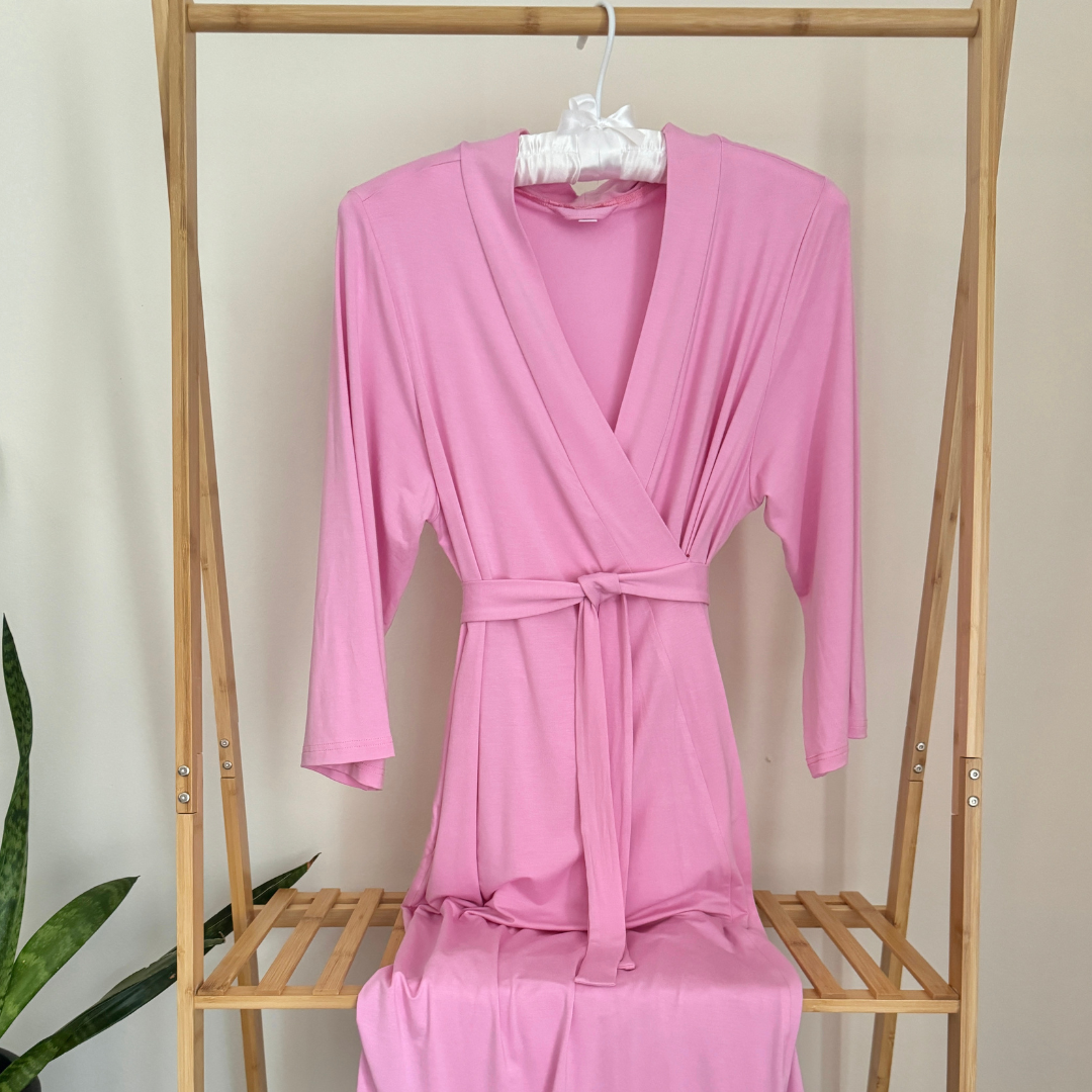 Mommy Robe - Solid Pink | Milk & Baby