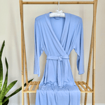 Samuel Dusty Blue | Mommy Robe | Milk & Baby